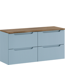 Zestaw szafek łazienkowych wiszący 120 cm z blatem Niebieski Denim NOVA DENIM Podstawowe
