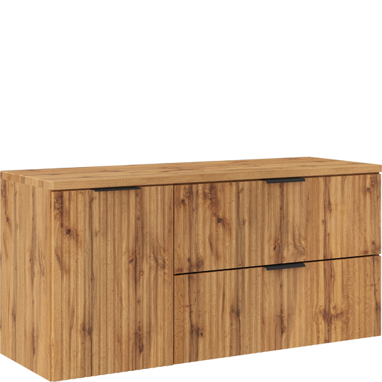 Szafka łazienkowa wisząca z blatem i koszem na pranie 120 cm ADEL OAK Podstawowe