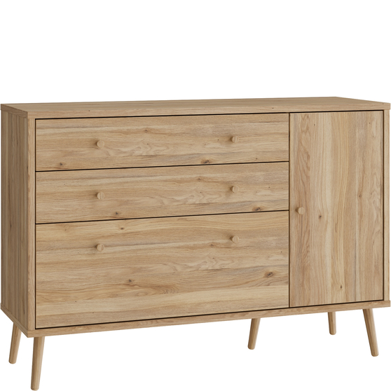 Komoda na nóżkach 125 cm HLTK221REC-D108 Dąb Mauvella HARLLSON Podstawowe