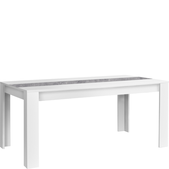 Stół nierozkładany EST40-C291 Biały / Beton Jasnoszary TABLES Podstawowe