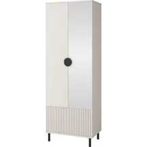 Szafa 2-drzwiowa 70 cm z lustrem RAYO wysokie nóżki front frez kolor Cashmere Podstawowe