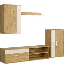 Meblościanka do salonu BENSON zestaw mebli 190 cm dąb artisan / kaszmir Podstawowe