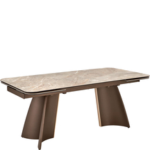 Elegancki stół VESNA 180-260x90x76 beżowy marmur / brąz Podstawowe