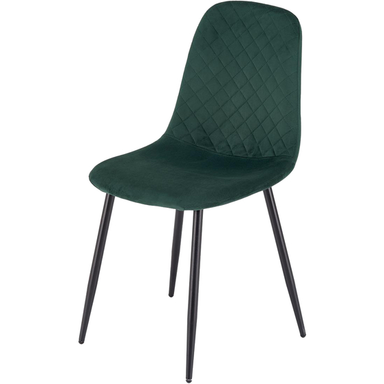Krzesło metalowe tapicerowane K-608 velvet ciemny zielony Podstawowe