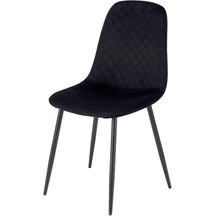 Krzesło metalowe tapicerowane K-608 velvet czarny Podstawowe