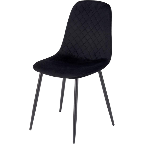 Krzesło metalowe tapicerowane K-608 velvet czarny Podstawowe