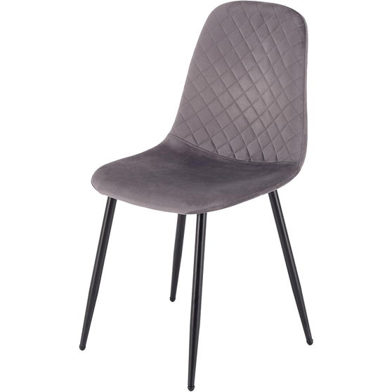 Krzesło metalowe tapicerowane K-608 velvet popiel Podstawowe