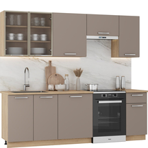 Zestaw mebli kuchennych 240 cm ALICANTE beż taupe Podstawowe