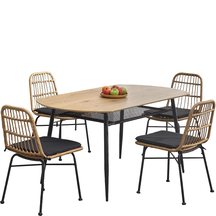 Zestaw do jadalni stół JACKSON + 4 krzesła K-401 rattan Podstawowe
