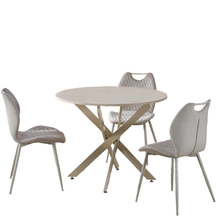 Zestaw EDGAR 100 stół + 3 krzesła K-569 CS kaszmir tkanina velvet Podstawowe