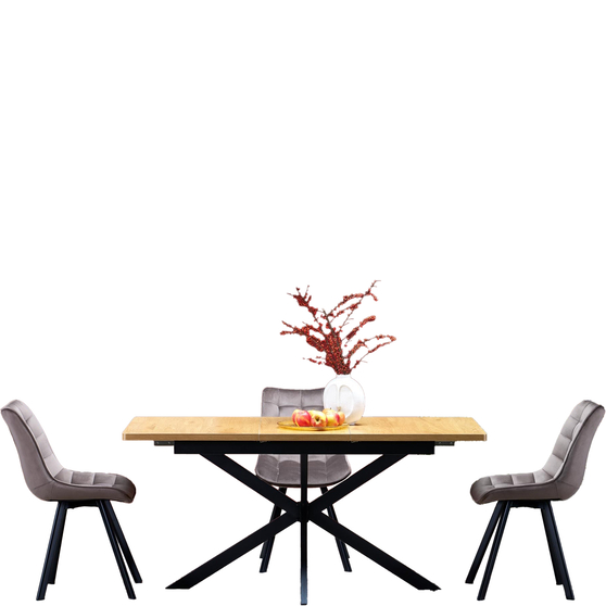 Zestaw 4 krzesła K-332 + stół HOLTER rozkładany 120-160x80x76 Podstawowe