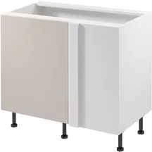Szafka dolna narożna stojąca 1 drzwi 100 cm D100N Lewa SORENTO BIAŁY / BEIGE Podstawowe