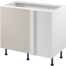 Szafka dolna narożna stojąca 1 drzwi 100 cm D100N Lewa SORENTO BIAŁY / BEIGE Podstawowe