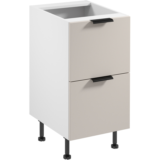 Szafka dolna stojąca 2 szuflady 45 cm D45S2 SORENTO BIAŁY / BEIGE Podstawowe