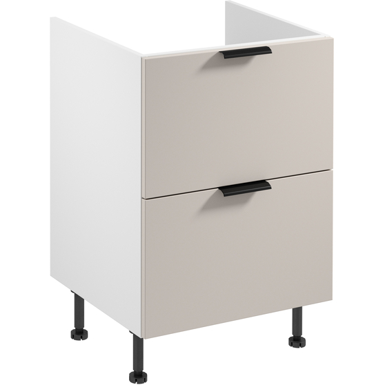 Szafka dolna stojąca 60 cm pod zabudowę kuchenki indukcyjnej D60IN SORENTO BIAŁY / BEIGE Podstawowe