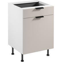 Szafka dolna stojąca 1 drzwi 1 szuflada 60 cm z wkładem na sztućce D60S1 SORENTO BIAŁY / BEIGE Podstawowe