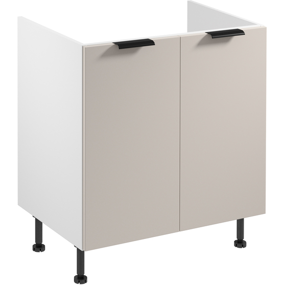 Szafka dolna stojąca pod zlewozmywak 2 drzwi 80 cm D80Z SORENTO BIAŁY / BEIGE Podstawowe