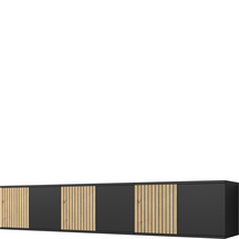 Szafka RTV ROSS 210 cm wisząca Dąb Artisan / Czarny Mat Podstawowe