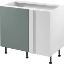 Szafka dolna narożna stojąca 1 drzwi 100 cm D100N Lewa SORENTO BIAŁY / GREEN Podstawowe