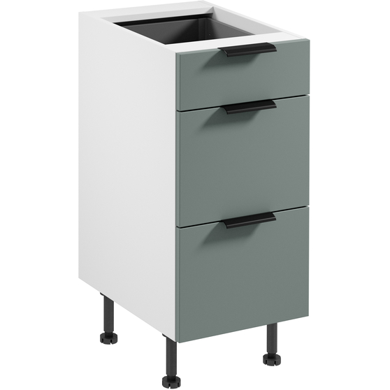 Szafka dolna stojąca 3 szuflady 40 cm D40S3 SORENTO BIAŁY / GREEN Podstawowe