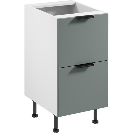 Szafka dolna stojąca 2 szuflady 45 cm D45S2 SORENTO BIAŁY / GREEN Podstawowe