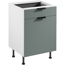 Szafka dolna stojąca 1 drzwi 1 szuflada 60 cm z wkładem na sztućce D60S1 SORENTO BIAŁY / GREEN Podstawowe