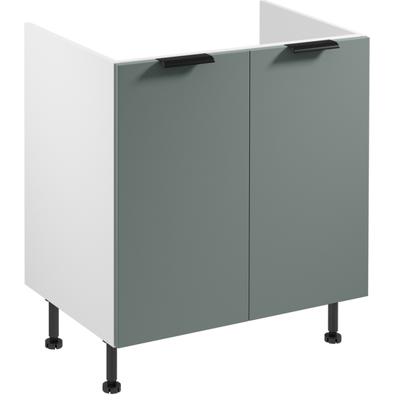 Szafka dolna stojąca pod zlewozmywak 2 drzwi 80 cm D80Z SORENTO BIAŁY / GREEN Podstawowe