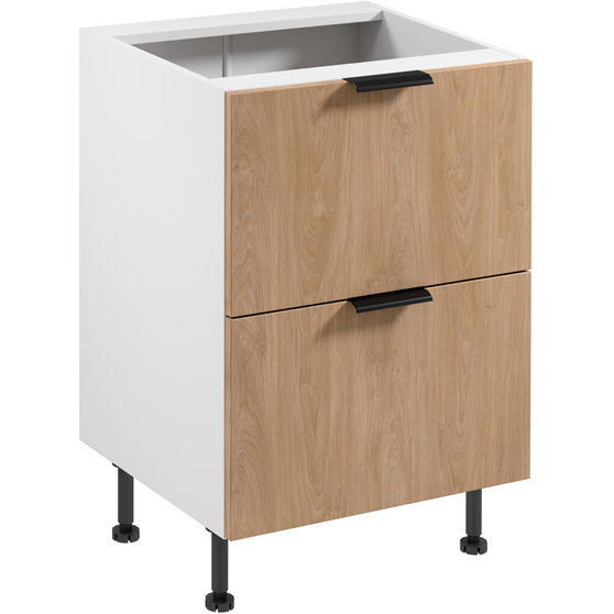 Szafka dolna stojąca 2 szuflady 60 cm D60S2 SORENTO BIAŁY / PUCCINI Podstawowe
