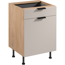 Szafka dolna stojąca 1 drzwi 1 szuflada 60 cm z wkładem na sztućce D60S1 SORENTO PUCCINI / BEIGE Podstawowe