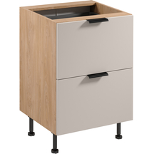 Szafka dolna stojąca 2 szuflady 60 cm z wkładem na sztućce D60S2 SORENTO PUCCINI / BEIGE Podstawowe