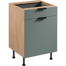 Szafka dolna stojąca 1 drzwi 1 szuflada 60 cm z wkładem na sztućce D60S1 SORENTO PUCCINI / GREEN Podstawowe