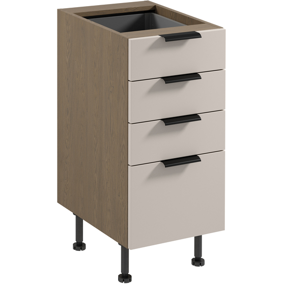 Szafka dolna stojąca 4 szuflady 40 cm D40S4 SORENTO BALTIC STORM / BEIGE Podstawowe