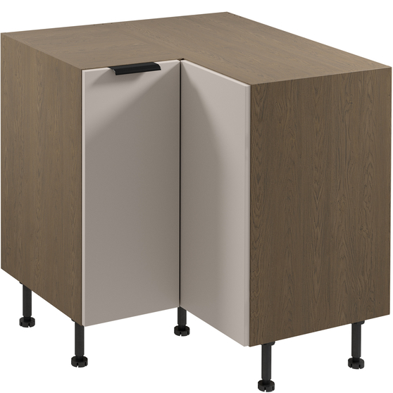 Szafka dolna narożna stojąca 2 drzwi D90N Prawa SORENTO BALTIC STORM / BEIGE Podstawowe