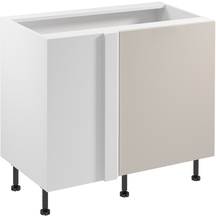 Szafka dolna narożna stojąca 1 drzwi 100 cm D100N Prawa SORENTO BIAŁY / BEIGE Podstawowe
