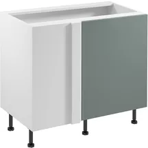 Szafka dolna narożna stojąca 1 drzwi 100 cm D100N Prawa SORENTO BIAŁY / GREEN Podstawowe