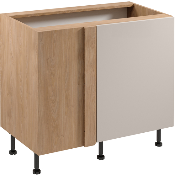 Szafka dolna narożna stojąca 1 drzwi 100 cm D100N Prawa SORENTO PUCCINI / BEIGE Podstawowe