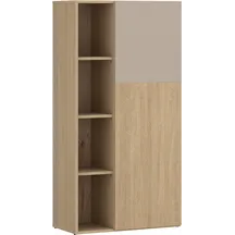 Szafka z regałem 1 drzwi TAOR04 Jodełka Scandi / Glina Szara TAO Podstawowe