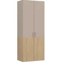 Szafa dwudrzwiowa 90 cm TAOS03 Jodełka Scandi / Glina Szara TAO Podstawowe