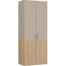 Szafa dwudrzwiowa 90 cm TAOS03 Jodełka Scandi / Glina Szara TAO Podstawowe