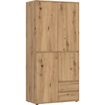 Szafa 2-drzwiowa z szufladami Dąb Artisan ZAPS02 ZAPATO Podstawowe