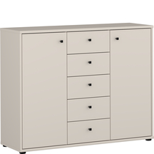 Komoda 5 szuflad 2 drzwi 110 cm T2KK45-U60 Piaskowy ARCHBOX Podstawowe