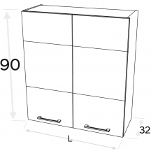Szafka górna wisząca 2 drzwi W.../90 KAMMONO F4 Szkic