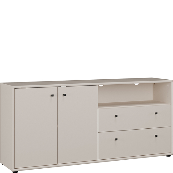 Wysoka szafka RTV 145 cm T2KT231-U60 Piaskowy ARCHBOX Podstawowe