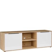 Szafka pod telewizor 155 cm OKYT131-Q344 Dąb Mauvella / Biały Połysk ORKNEY Podstawowe