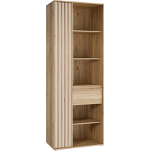 Regał z zamykaną szafką i szufladą 75 cm AXKR821L-M802 Dąb Mauvella / Piaskowy ARANK Podstawowe