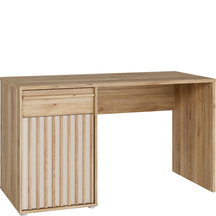 Biurko 130 cm AXKB221L-M802 Dąb Mauvella / Piaskowy ARANK Podstawowe