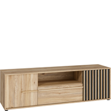 Szafka pod telewizor 165 cm AXKT131L-M635 Dąb Mauvella / Czarny ARANK Podstawowe
