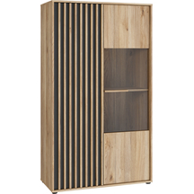 Witryna 95 cm AXKV621L-M635 Dąb Mauvella / Czarny ARANK Podstawowe
