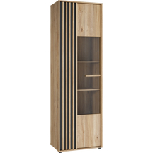Witryna 65 cm pojedyncza AXKV821L-M635 Dąb Mauvella / Czarny ARANK Podstawowe