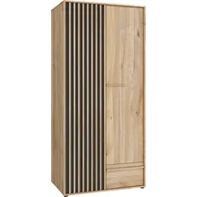 Szafa 95 cm z szufladą AXKS921L-M635 Dąb Mauvella / Czarny ARANK Podstawowe